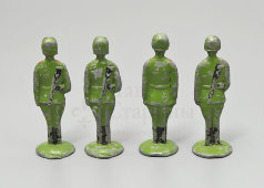 Набор оловянных солдатиков «Строй», зеленые, СССР, 1950-60 гг.