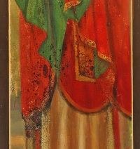 Старинная деревянная икона «Священномученик Харалампий, епископ Магнезийский», Россия, 19 в.