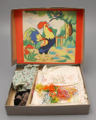 Детский набор для вышивания «Рукоделие», СССР, Киев, 1960-е годы, картон, текстиль