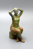 Керамическая фигурка советского периода «Обнаженная девушка», скульптор Артамонова О. С., керамика​