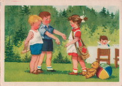 Открытое письмо, почтовая открытка «Санитарка Маша», художник Т. Сазонова, ИЗОГИЗ, 1955 г.