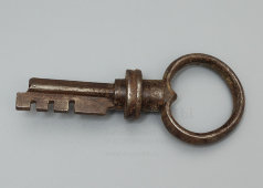 Старинный кованный амбарный ключ (12 см), Россия, 19 в.
