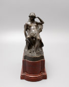 Скульптура «Задумчивость» (Меланхолия), бронза, Европа, 1887 г.