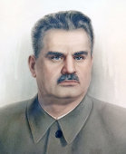 Портрет «И. А. Лихачёв», литография, СССР, 1940-е
