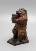 Скульптура «Медведь», скопинская керамика, СССР, 1950-60 гг.