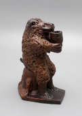 Скульптура «Медведь», скопинская керамика, СССР, 1950-60 гг.