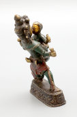 Антикварная статуэтка буддистского божества, бронза, Китай, 19 в.
