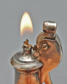 Винтажная декоративная настольная бензиновая зажигалка Ronson «Decanter» (Графин), США, кон. 1940-х