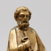 Старинная бронзовая печать «Апостол Петр с ключами от Рая», Россия, начало 20 века