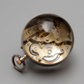 Часы-шарик с арабскими цифрами, Россия, фирма «Павелъ Буре», начало 20 века, металл, стекло.