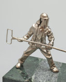 Подарочный сувенир, подарок сталевару «Металлург», металл, камень, Россия, 2010-е