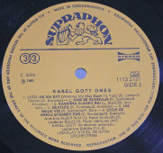 Карел Готт (Karel Gott) «Karel Gott Dnes», винтажная виниловая пластинка, Supraphon, Чехословакия, 1980 г.