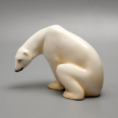 Антикварная статуэтка «Медведь полярный», автор Тимус А. К., ИФЗ, Николай II, 1894-1917 гг.