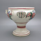 Старинная церковная чаша, Гжель, фаянс, 19 век
