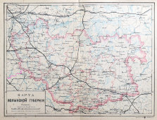 Карта Волынской губернии, кон. 19 в.