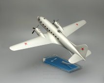 Сувенир, модель-макет «Самолет ИЛ-12», пластмасса, оргстекло, СССР, сер. 20 в.