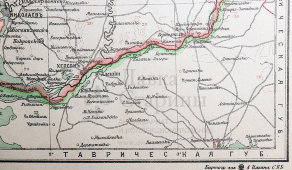 Карта Херсонской губернии, кон. 19 в.