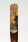 Антикварный нож для бумаги в русском стиле, дерево, Абрамцево, 19 век