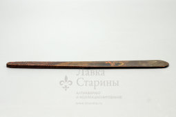 Антикварный нож для бумаги в русском стиле, дерево, Абрамцево, 19 век