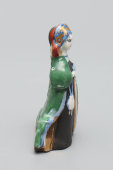 Старинная фарфоровая статуэтка «Девушка в кокошнике», частный завод Гжели, к. 19, н. 20 вв.