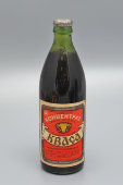 Концентрат кваса, старая советская неоткрытая бутылка «чебурашка» 0,5 л, фирма «Рубин», 1980-е