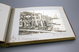 Старинный фотоальбом посвященный строительству моста через реку Вислу 1914-1915 год