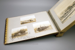 Старинный фотоальбом посвященный строительству моста через реку Вислу 1914-1915 год