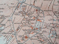 Старинная карта «Брюссель», Большая энциклопедия, масштаб 1:40 000, Санкт-Петербург, 1900-е