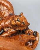 Скульптура «Борющиеся львы», керамика, Скульптурно-художественная фабрика № 1, 1950-60 гг.