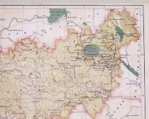 Карта Новгородской губернии Российской губернии, бумага, багет, к. 19 в., н. 20 в.