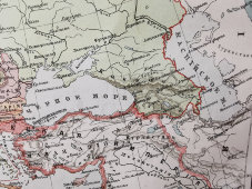 Старинная карта «Европа. Политический обзор», Большая энциклопедия, масштаб 1:25 000 000, Санкт-Петербург, 1900-е