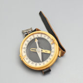 Советский наручный компас Адрианова на кожаном ремешке, 1960-70 гг.