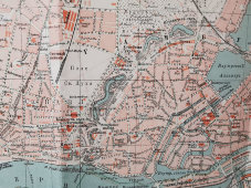 Старинная карта «Гамбург-Альтона», Большая энциклопедия, масштаб 1:17 500, Санкт-Петербург, 1900-е