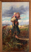 Копия с картины К. Маковского «Дети, бегущие от грозы», холст, масло, 1919 г.