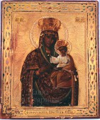 Антикварная Икона на золоте «Черниговская Божья Матерь» 19-й век