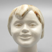 Советская фарфоровая фигурка «Голова девушки», скульптор Попова К. В., Вербилки