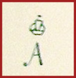 Марка, клеймо, штамп на фарфоре ИФЗ Александр I (1801-1825)