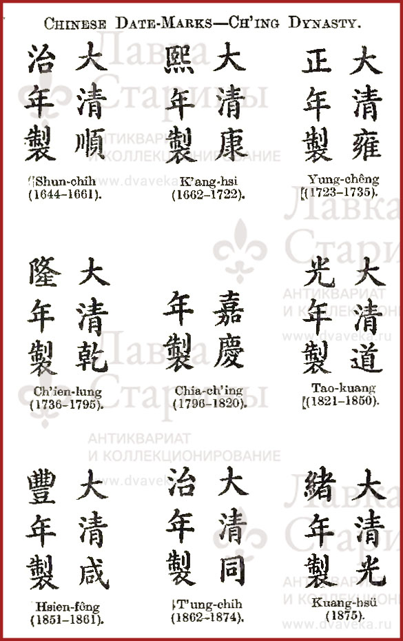 марки, клейма, штамп китайский фарфор