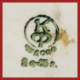 Марка, клеймо, штамп на фарфоре Чудово с 1953 по 1955 год