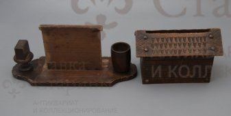 Сигаретница «Домик», Европа, начало 20 века, дерево