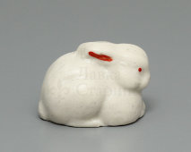 Статуэтка-миниатюра «Кролик», фарфор ЛФЗ, 1940-50 гг.