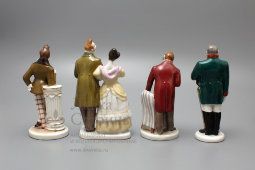 Комплект статуэток «Гоголевские персонажи» по произведениям Гоголя «Ревизор» и «Мертвые души», ЛФЗ