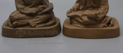 Старинные советские фигурки «Туркмены», фарфор, Вербилки, 1930-е 