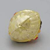 Винтажная ёлочная игрушка «Корзина с ягодами», стекло, СССР, 1950-60 гг. 