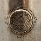 Серебряная пивная кружка «Германский рейх 1895», серебро 800 проба