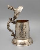 Серебряная пивная кружка «Германский рейх 1895», серебро 800 проба