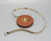 Старинная рулетка на 20 метров с надписью «Qualita superiore», кожаный корпус, Италия, 1-я пол. 20 в.