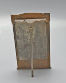 Старинная настольная фоторамка в стиле модерн (Ар-нуво), латунь, стекло, Европа, кон. 19, нач. 20 вв.