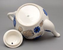 Чайный сервиз «Синие цветы» (Крути-верти), Ризнич И. И., фарфор ЛФЗ, 1930-е годы