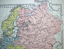 Старинная карта «Европа», Картогр. зав. А. Ильина, Россия, к. 19, н. 20 вв.
